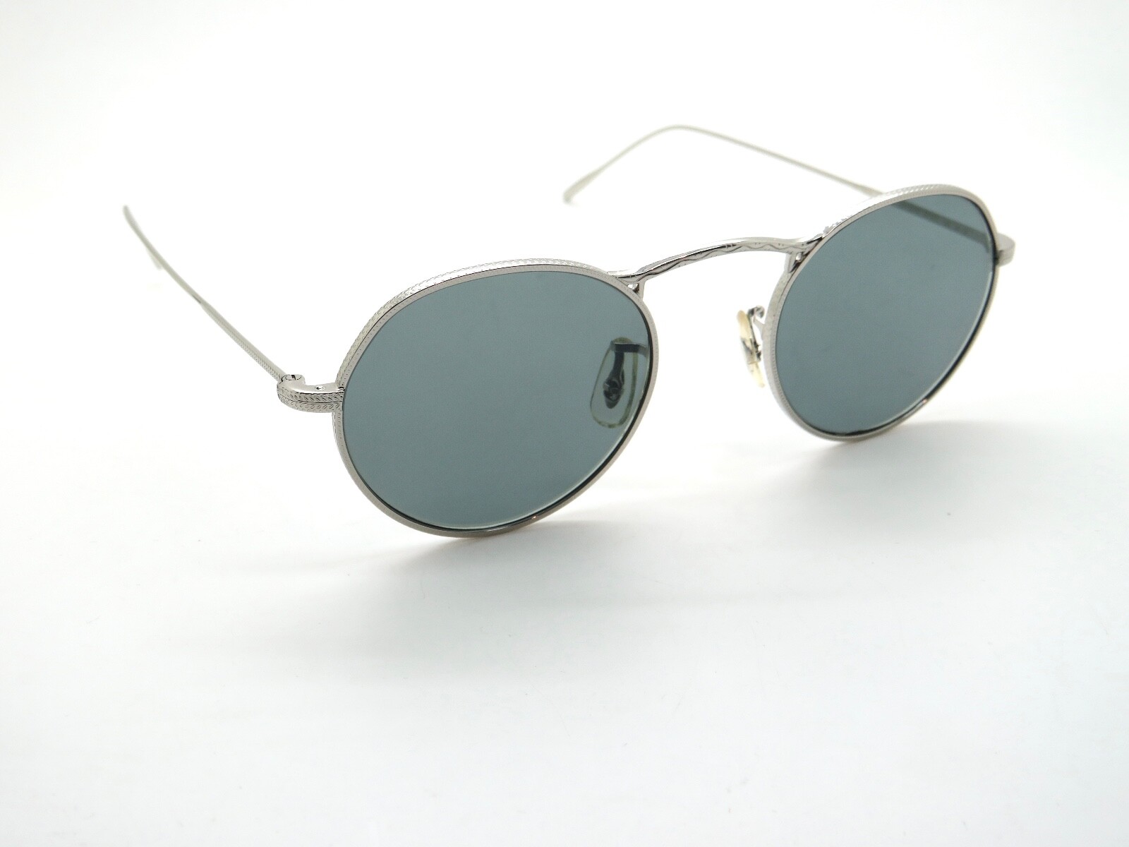 Pre-owned Oliver Peoples M-4 30th Ov1220s 5036r8 Silver/indigo Photochromic 47 Sunglasses In Blue