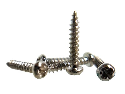 100pc. #2 x 3/8ths-inch Nickel-Plated Round-Head Phillips Screws
