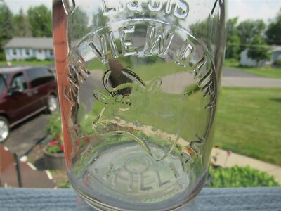 TREQ Milk Bottle Far View Dairy H H Killian Farm Cleona PA LEBANON CO Cow's Head