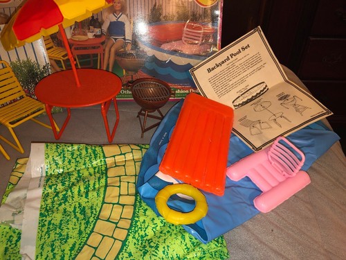 Arco Backyard Pool Set Fashion Doll Playset Barbie 1985 Vintage