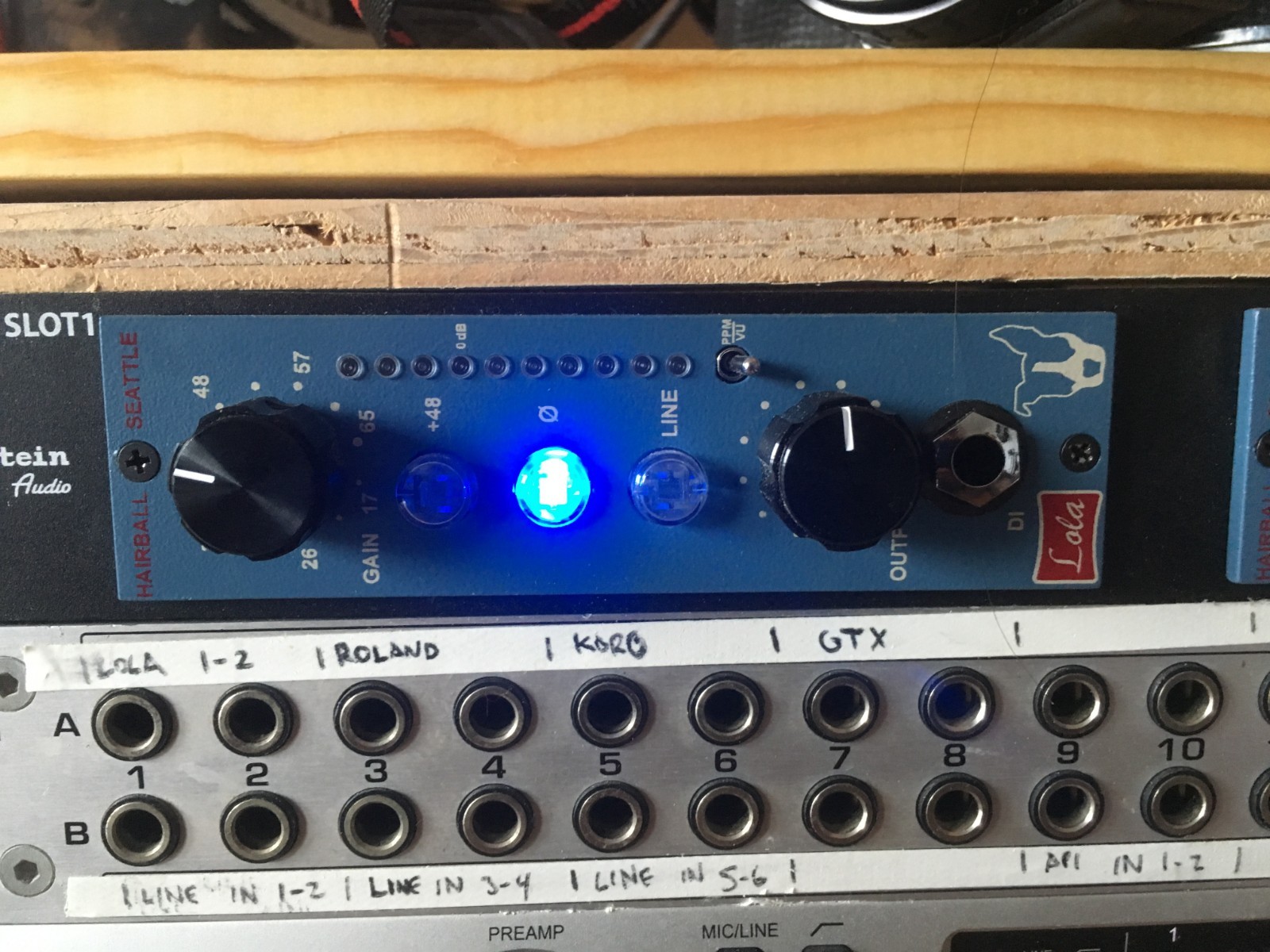 Hairball Audio 2-Channel Preamp Lola 500 Series in Bento2 Chasis 2018