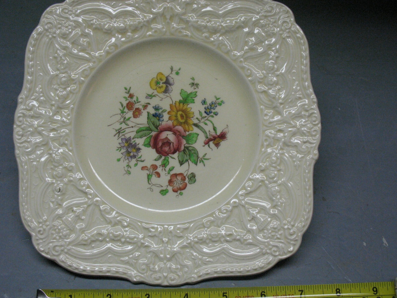 ②MADE IN ENGLAND老舗窯ROYAL CAULDON小鳥mini絵皿