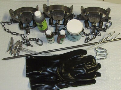 15 piece fox & Coyote Trapping Package kit  New sale animal control