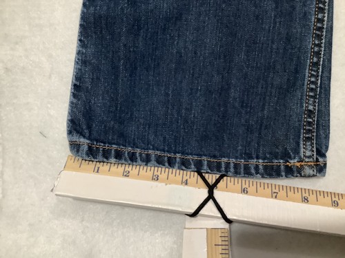 FOX Denim Jeans Duster Mens Size 30 X 32 Moto Blue Straight Relaxed Fit