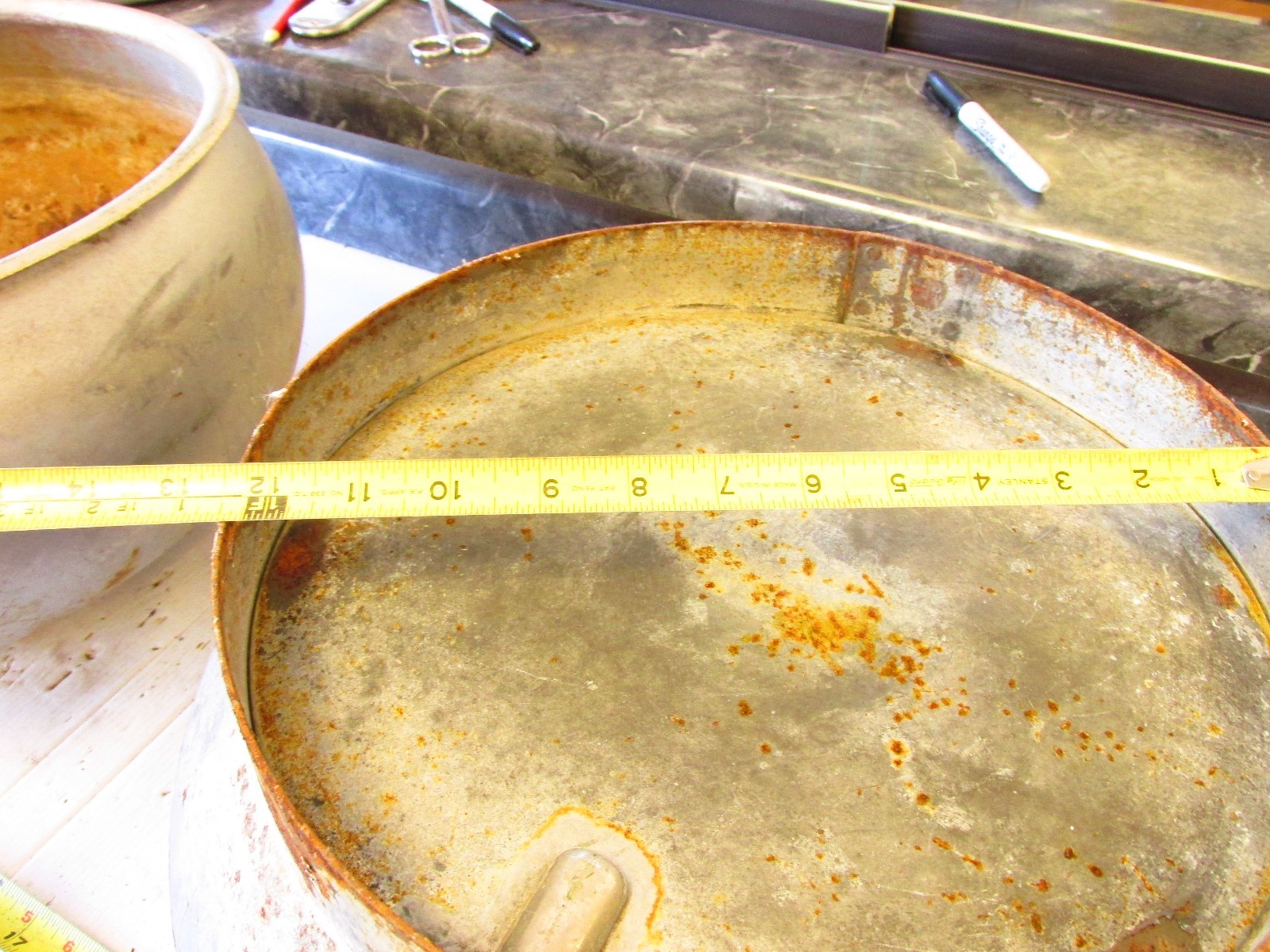 2 OLD ANTIQUE FARM CREAM SEPARATOR BOWL  , FLOWER PLANTERS