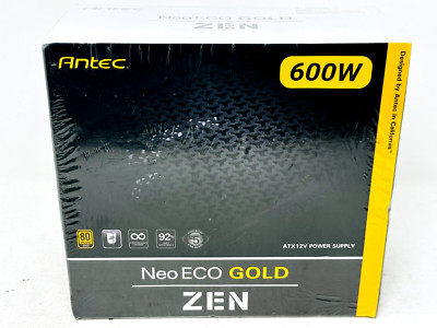 Antec 600W Neo Eco Gold Zen ATX12V Power Supply NEW