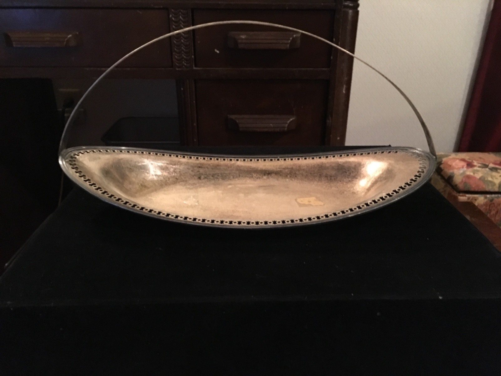 antique genuine silver platter