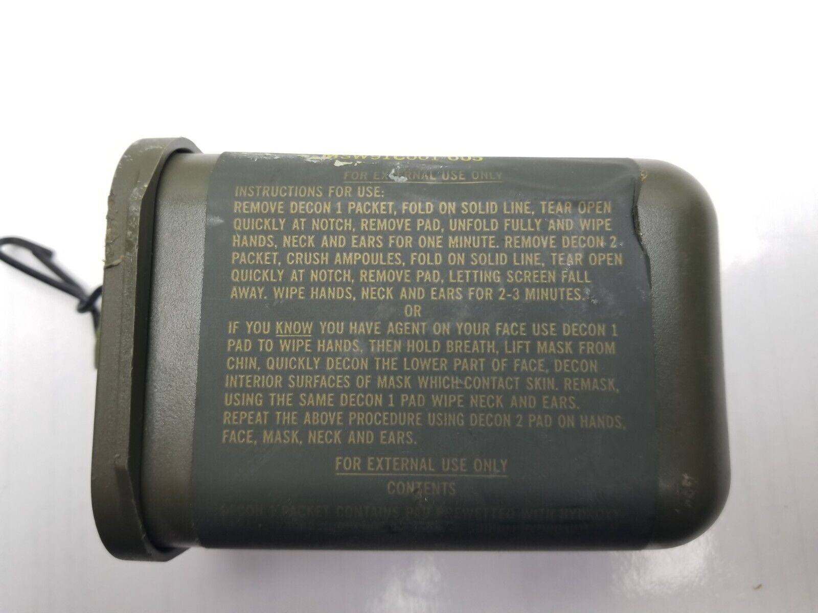 USGI Military Army Decontamination Kit M258A1 - Empty Plastic Storage Container