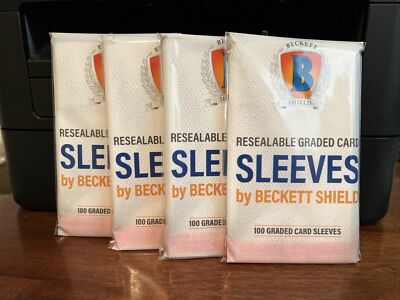 Beckett Shield Resealable Graded Card Sleeves Pack of 100 YOU CHOOSE QUANTITY