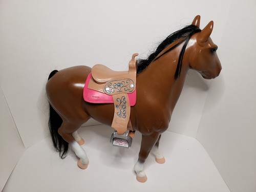 Our Generation 20 in Thorobreed Hourse By Battan Saddle For 18 in Doll preowned