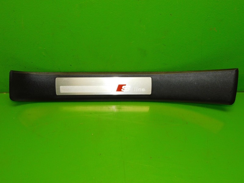 05-08 Audi A4 S line OEM rear driver door jamb sill trim panel scuff plate