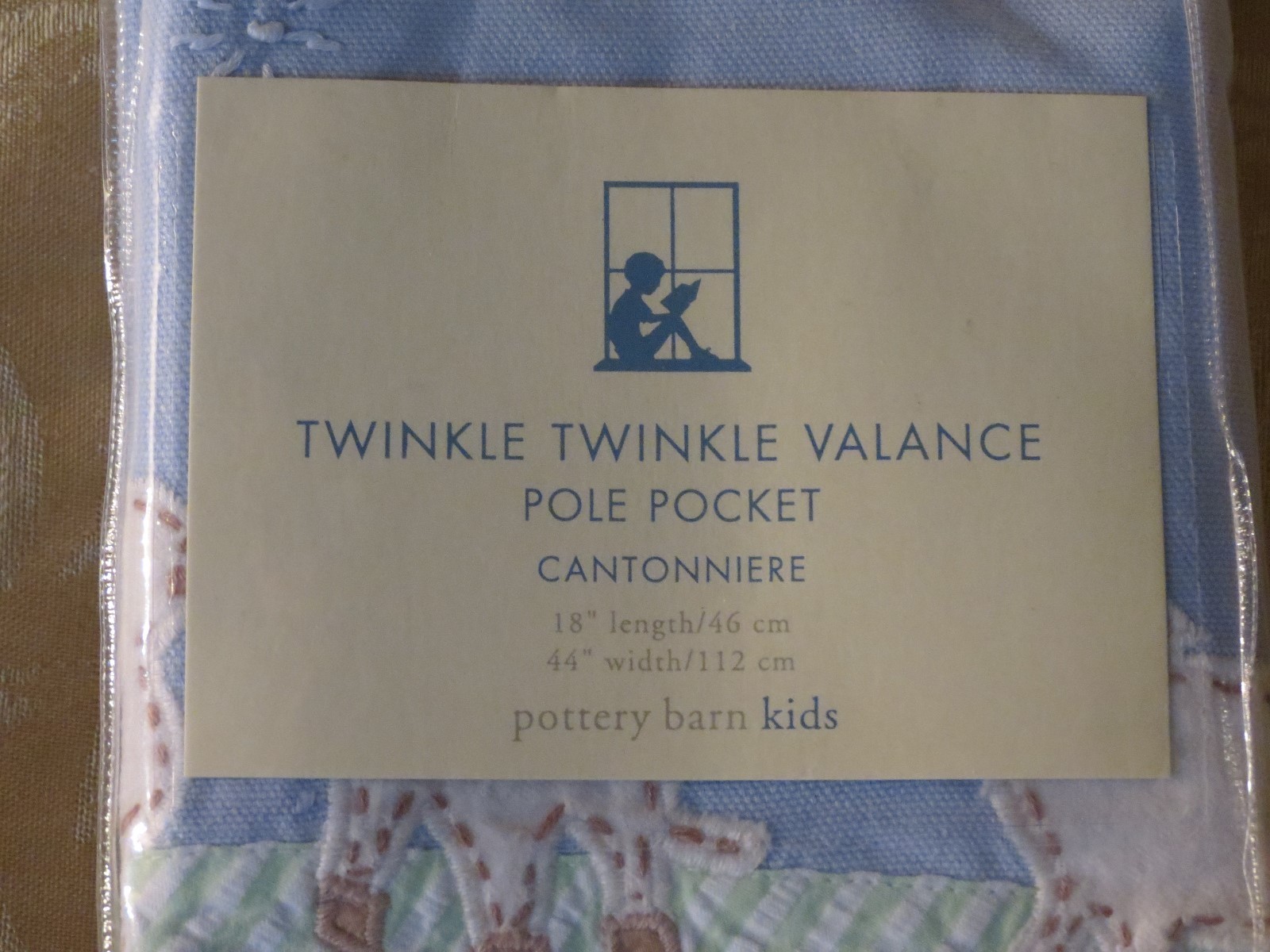 NEW POTTERY BARN BABY NURSHERY TWINKLE TWINKLE WINDOW TOPPER