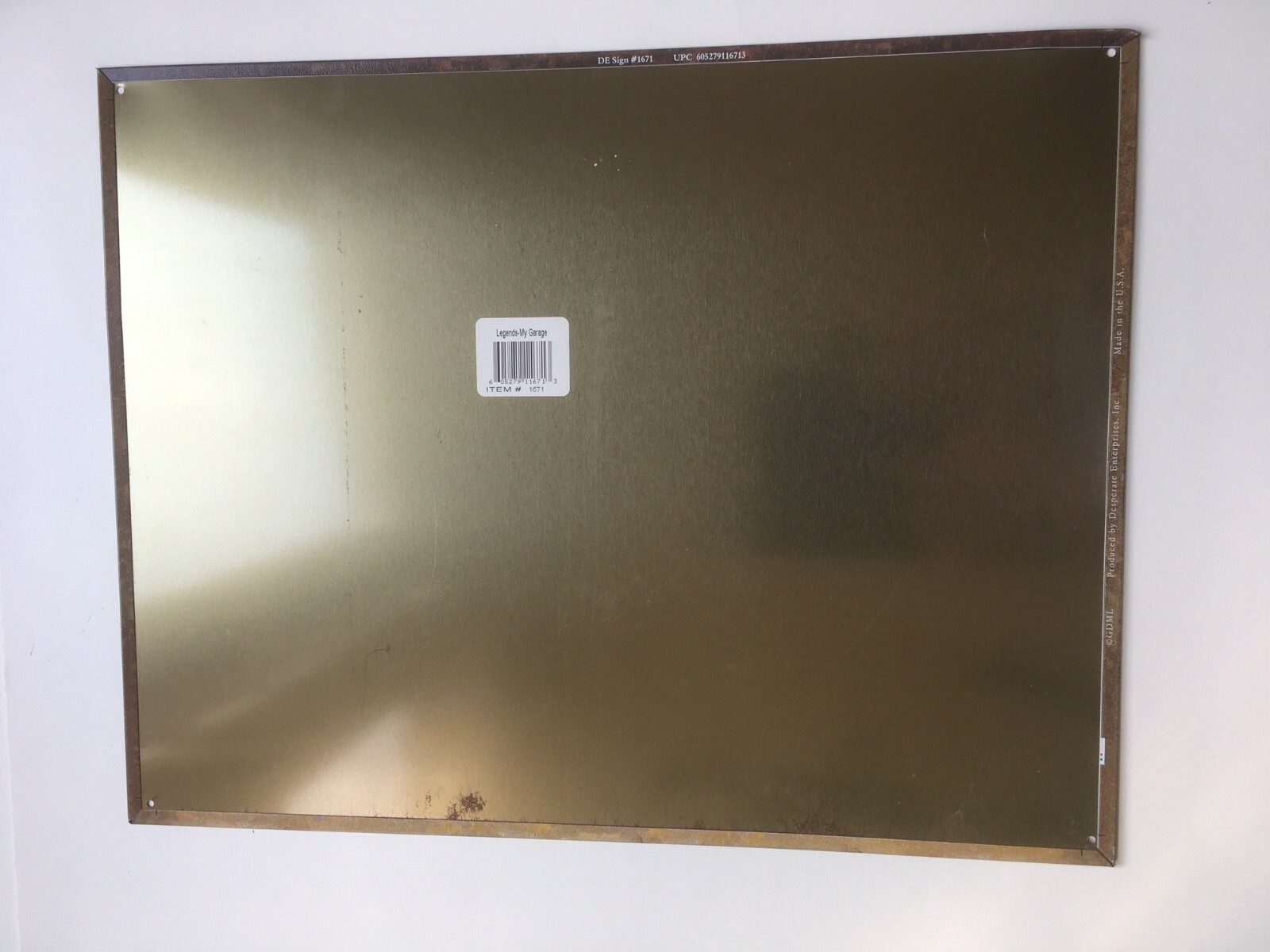 My Garage My Rules Vintage Retro Tin Metal Sign 12.5 x 16 in # 1671