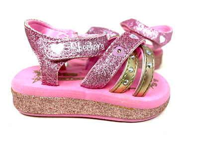 Skechers Toddler Girl s Twinkletoes Sunshine Heart Sandals Pnk Gld