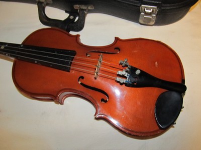 Vintage Violin Stradivarius Copy V130E 1/2 GLAESEL Adj w/Case J24