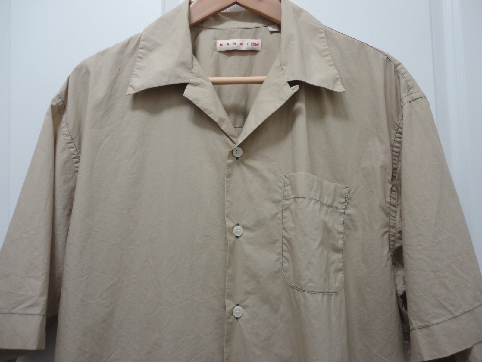 【新品・未使用】UNIQLO+MARNI MARNI x UNIQLO Oversized Open Collar Printed Short-Sleeve
