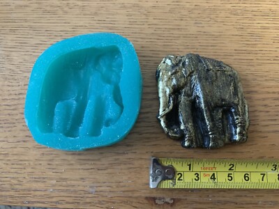 Silicone Mold YKM-S3011 Flat Elephant Head For Resin, Plaster, Cement