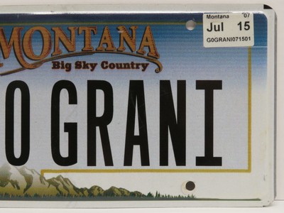 Montana License Plate Pair GO GRANI Vanity Plate, Personalized License Plate