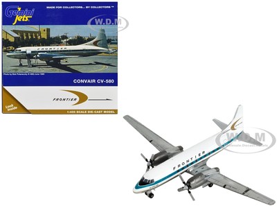 CONVAIR CV-580 AIRCRAFT ''FRONTIER AIRLINES'' 1/400 DIECAST BY GEMINIJETS GJ1263