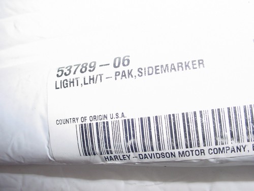 Harley Davidson Left Tour Pak Side Marker Light 53789-06