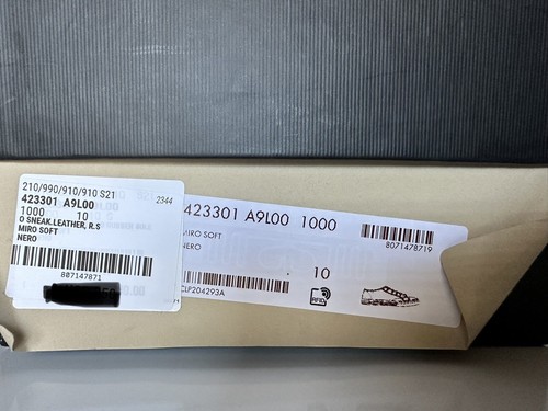 Pre-owned Gucci Men's Low-top Black Soft Leather Sneakers 10.5 Us ( 10) 423301 It In Silver