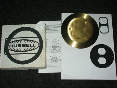 Receptacles Outlets Hubbell Floor Box Brass Covers