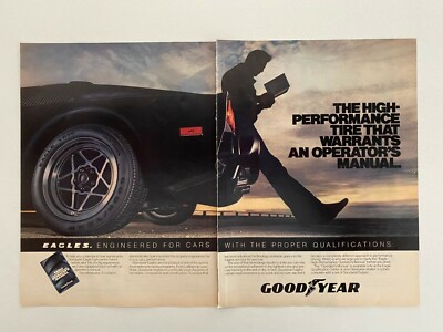 Good Year Eagle High Performance Radials Vintage 1985 Print Ad