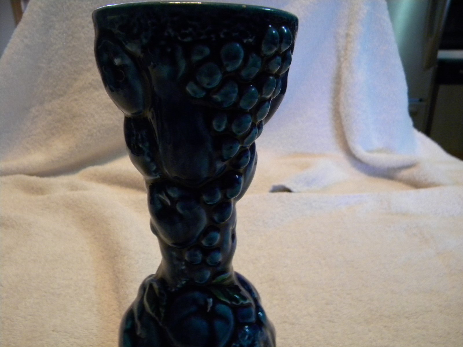 INARCO MOOD INDIGO BLUE FRUIT VASE