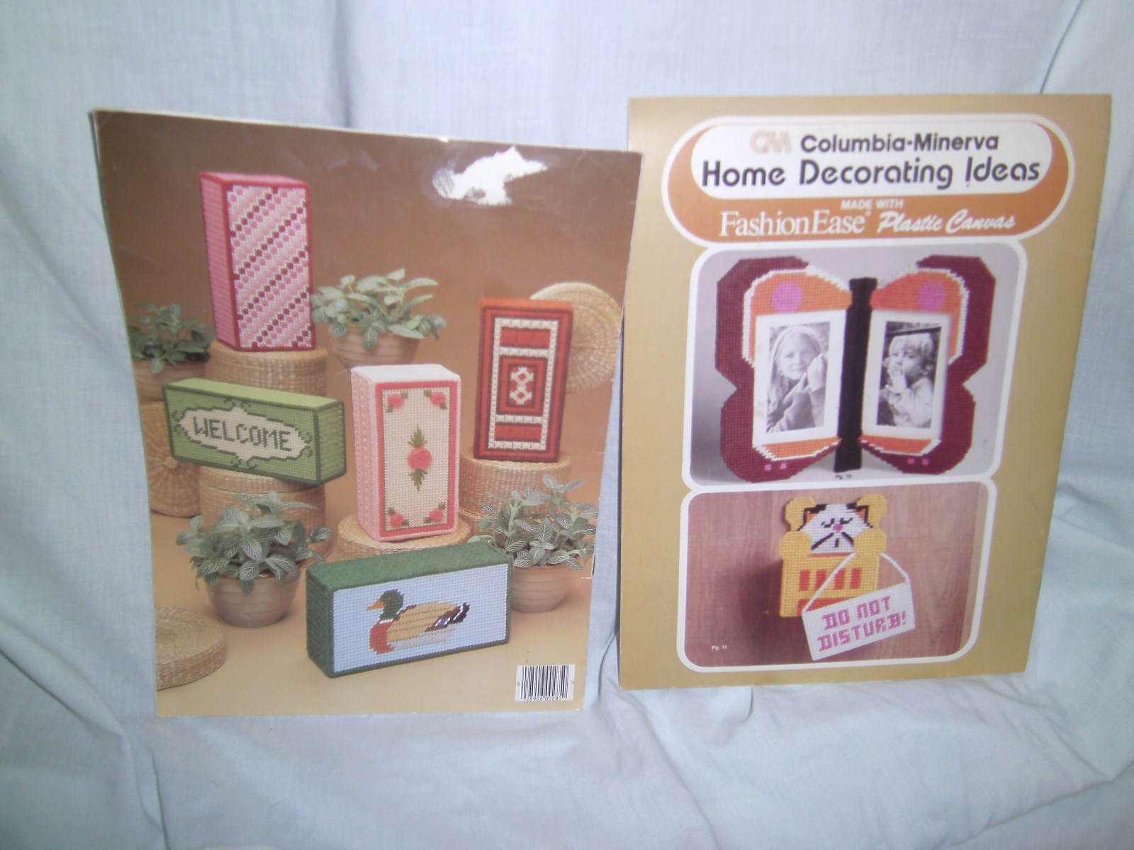 Plastic Canvas Patterns - 2 for 1 sale -doorstop, bookend, sign, box, etc.