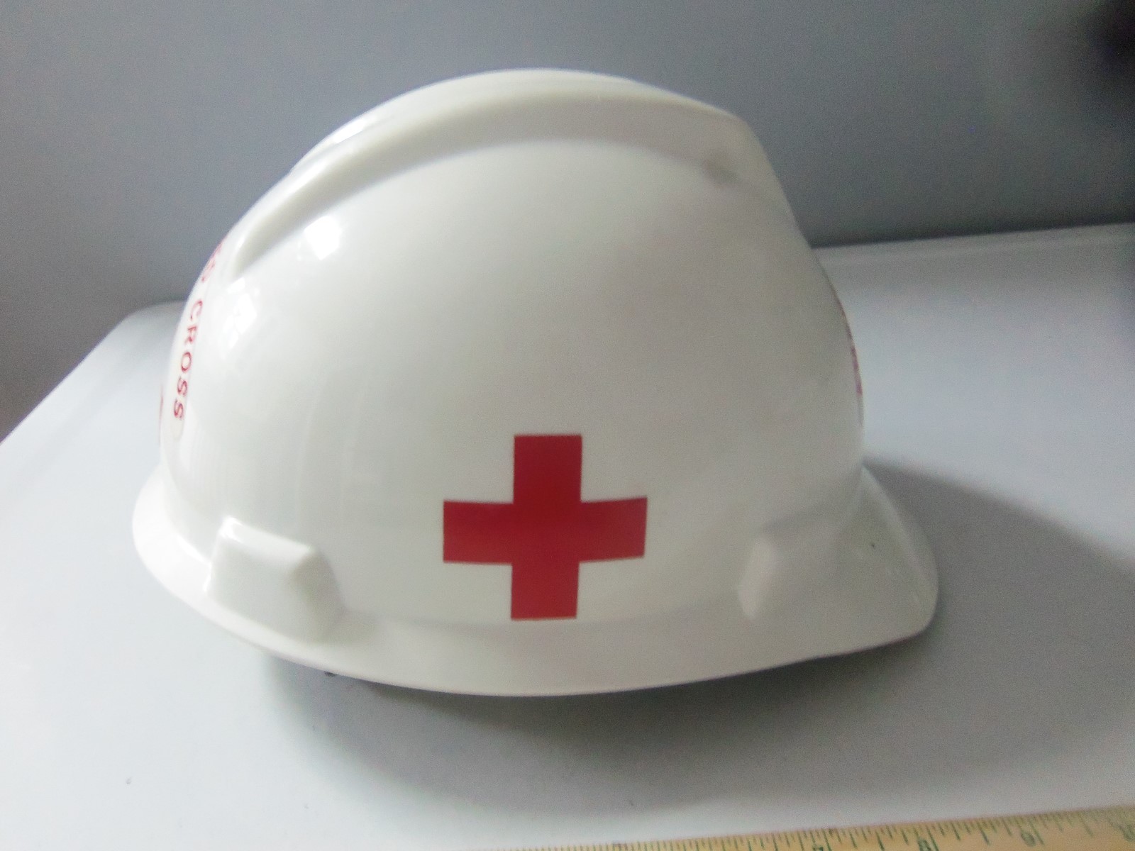 Vintage American Red Cross MSA V-Guard Size Adjustable Hard Hat