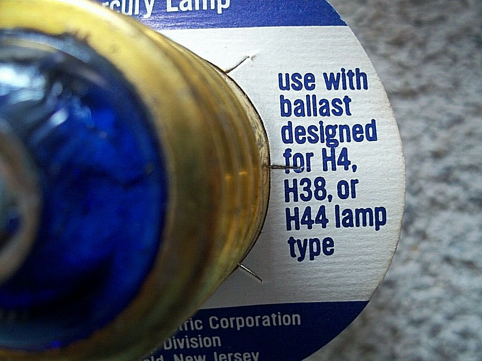 ( 4 ) NOS Vintage Westinghouse Mercury Lamp Bulb 100 watt H38JA