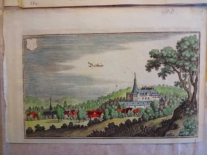 Merian Matthaus / 9 Vues 17 Ã©Me/ ColorisÃ©Es Ca 1650 / Topographia Germanicae / 