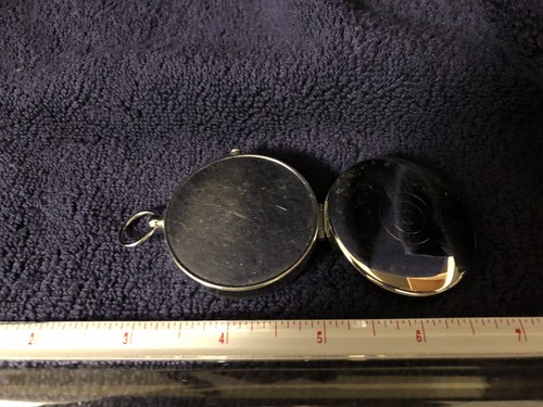 Silver Finish  Pocket Compass - Vintage Mini