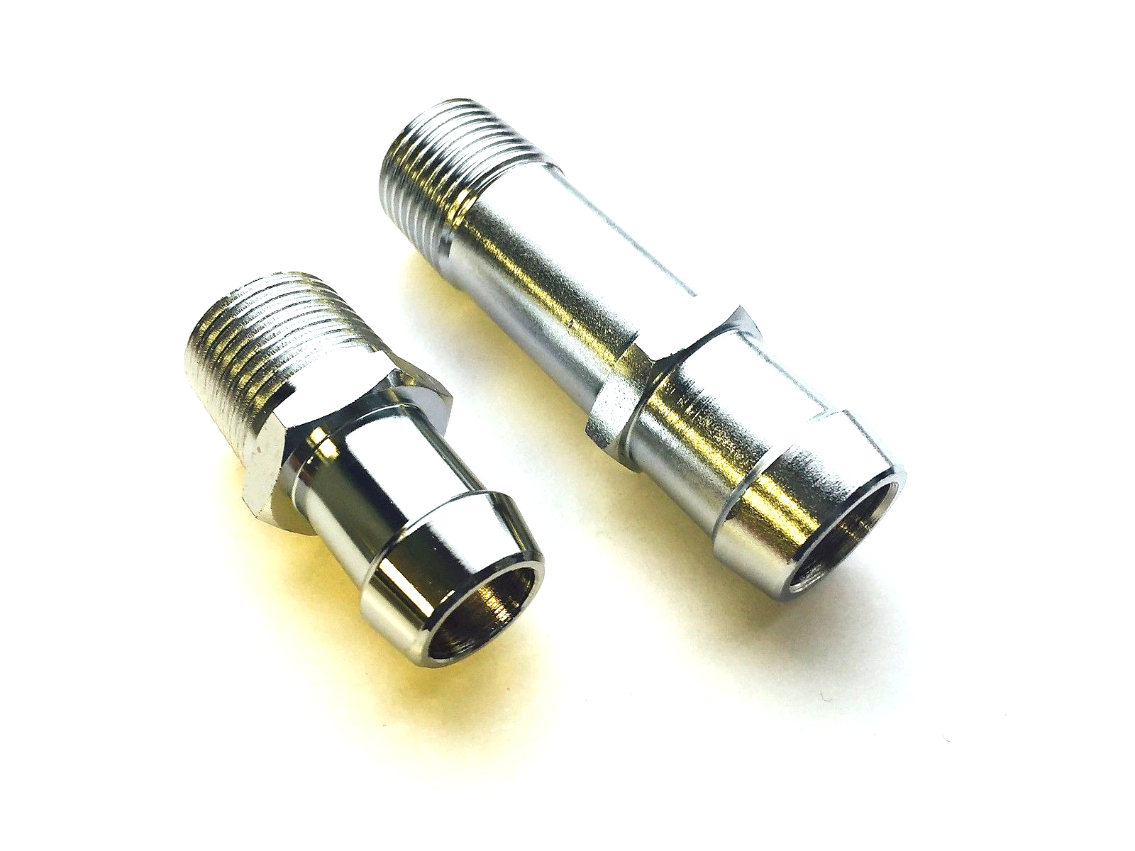 Chrome Heater Hose Adapter Fitting 1/2 NPT to 3/4