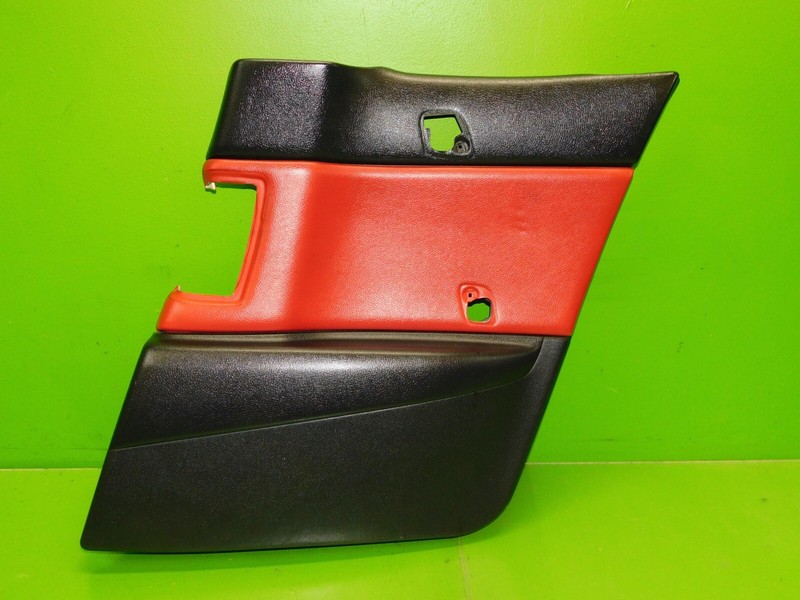 04-08 RX8 OEM passenger right rear door panel card black red leather