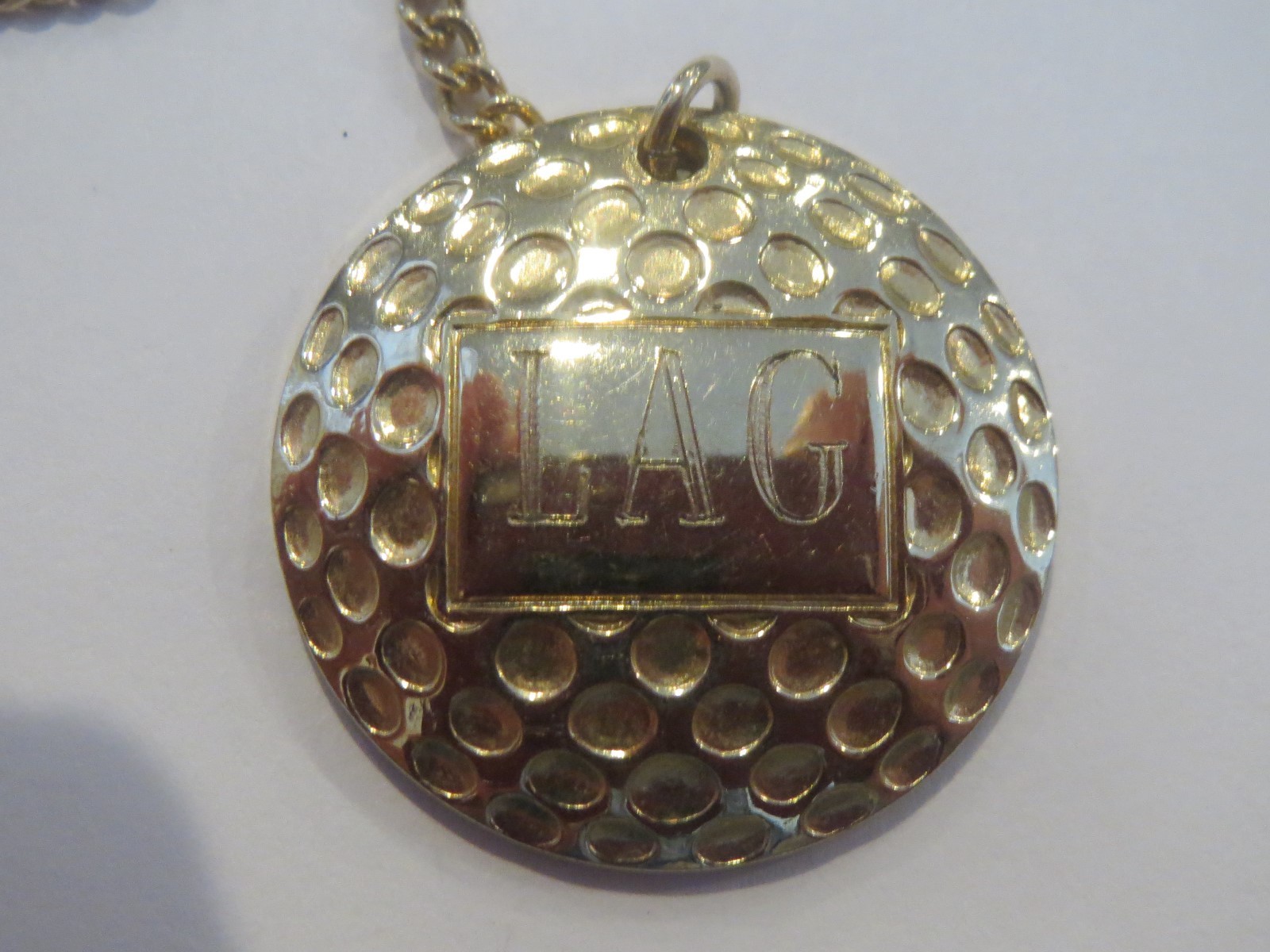 Vintage Gold Plated Golf Tee w LAG Initials Father's Day Gift