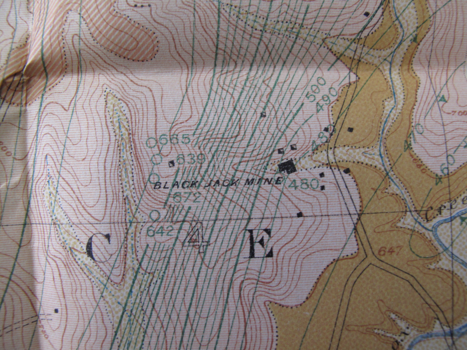 Geology Folded Map Galena Sheet Zinc Lead District Illinois Black Jack Mine 1914