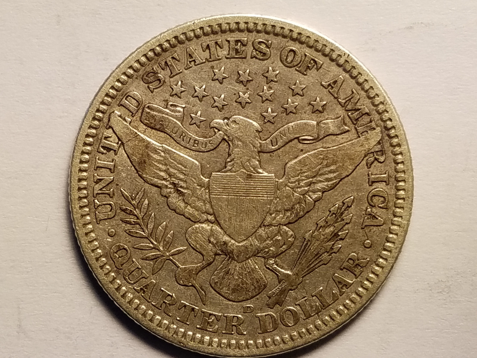 1909-D barber 25 cent piece
