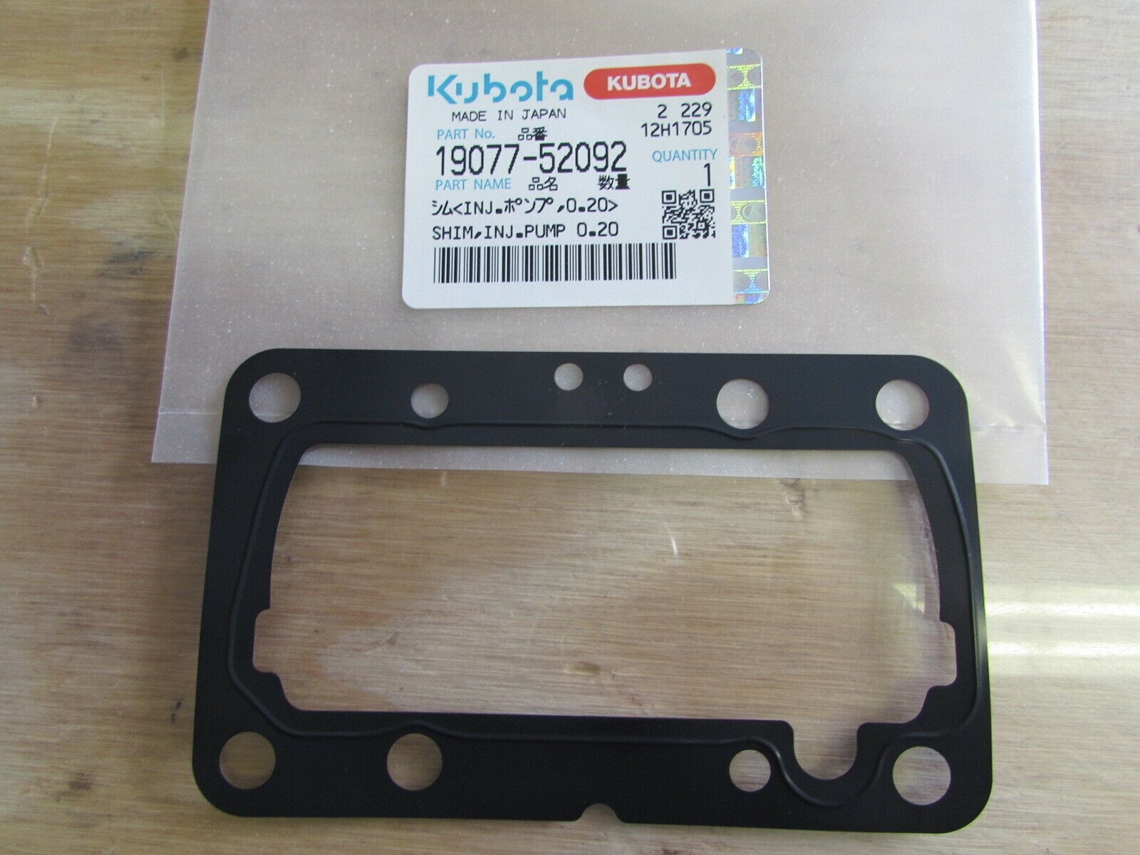 GENUINE KUBOTA INJECTION PUMP SHIM .20 PART # 19077-52092 | eBay