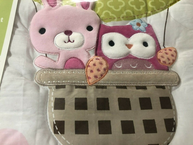 Circo Up We Go Girls Crib Nursery Bedding Set 4 Pc Bunny Owl Pink