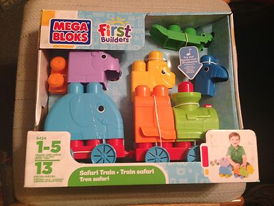 Mega Bloks First Builders Safari Train #8424 - NIB