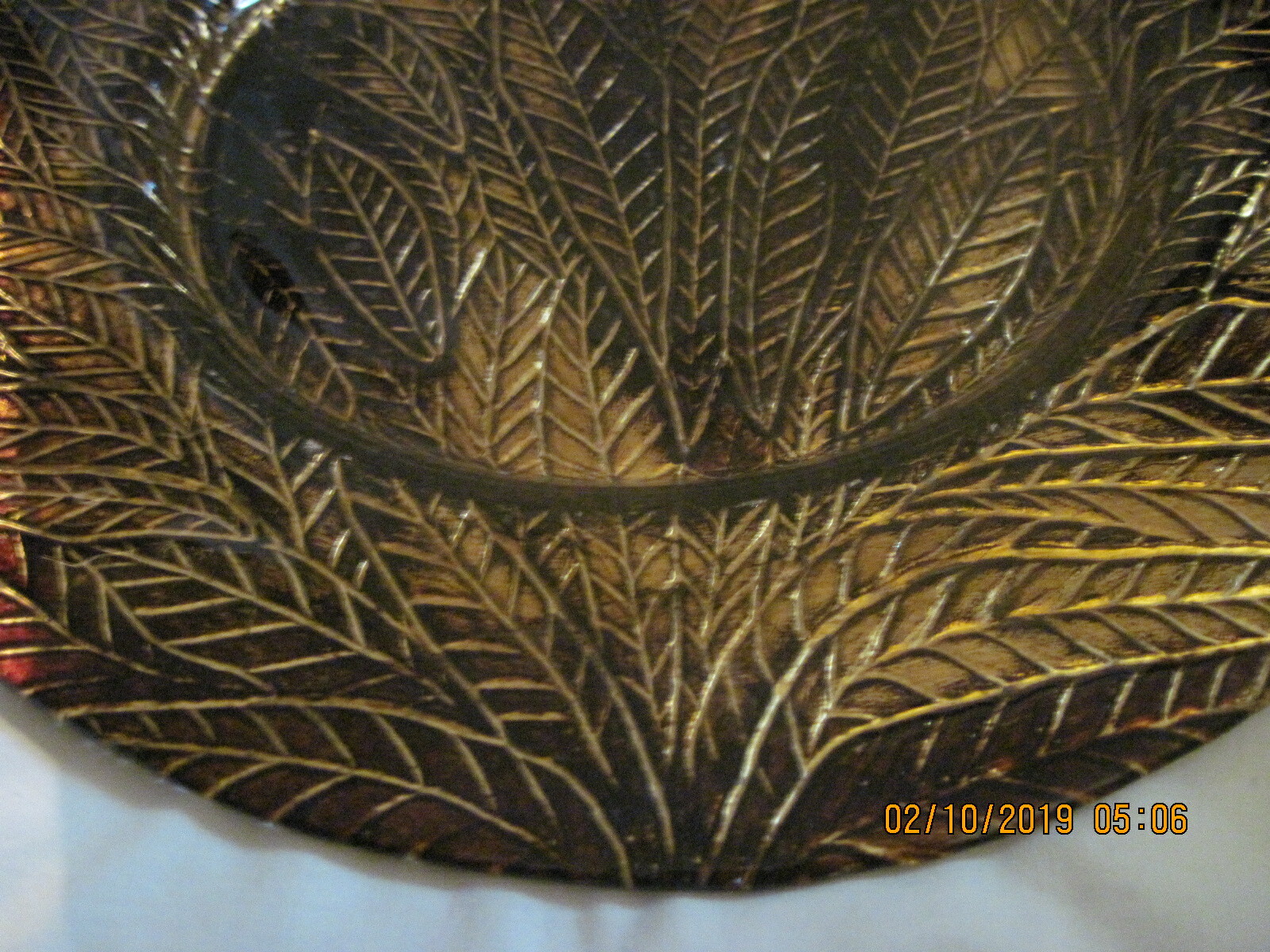 Gorgeous Art Glass Serving Tray, 13