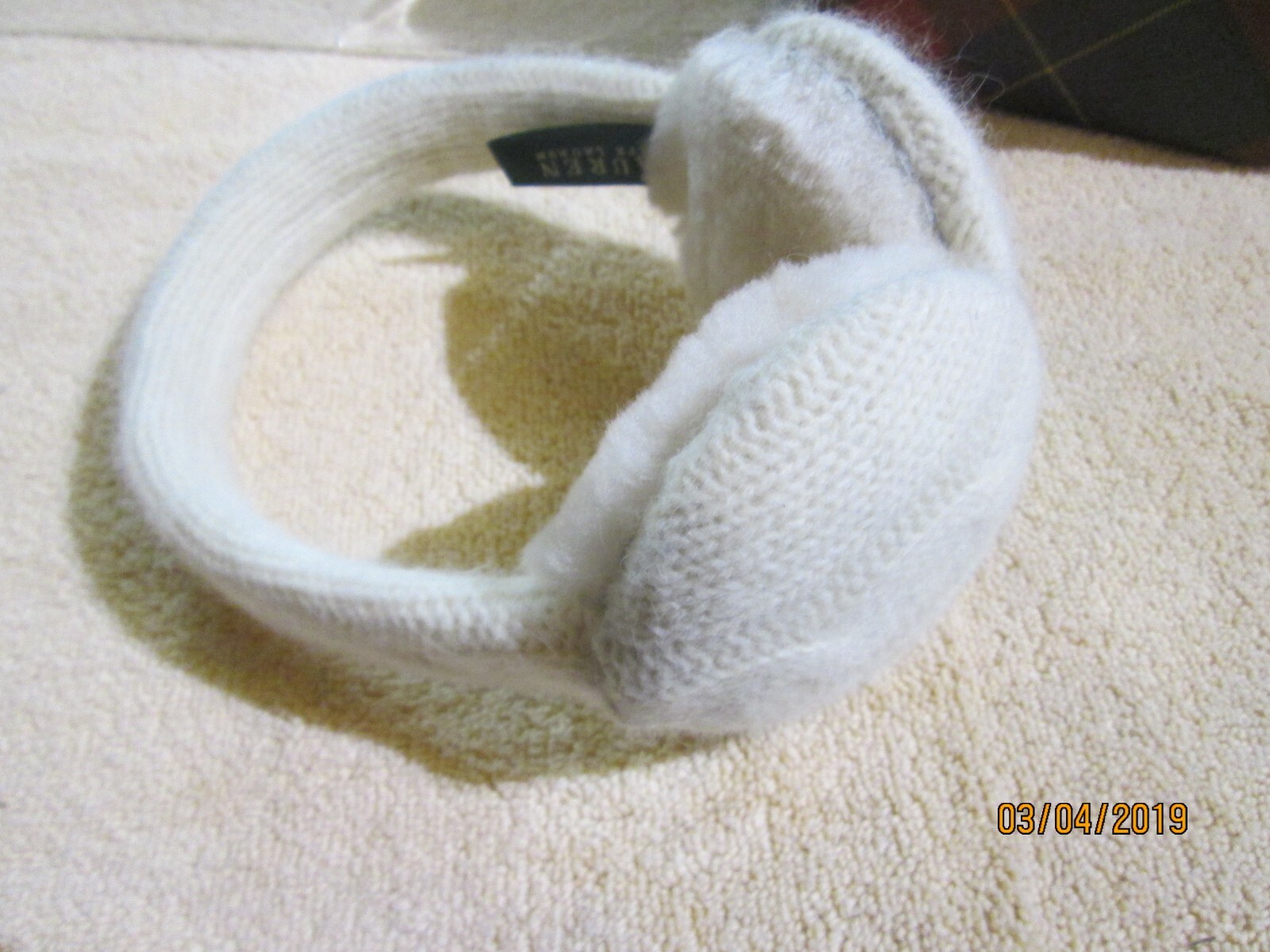 Ralph Lauren Shearling shearling knitted Earmuffs Ear Warmers wool/rabbit blend