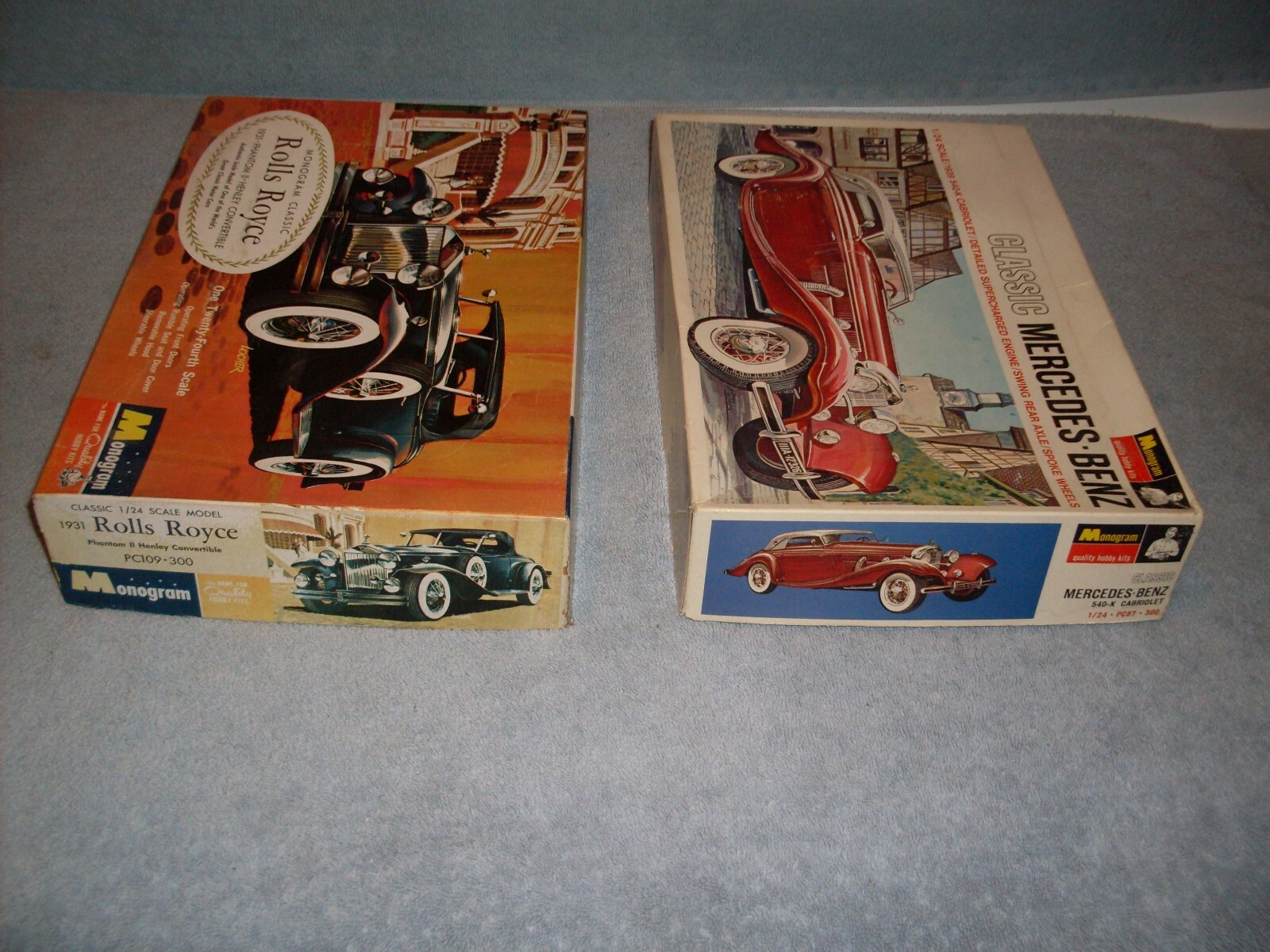 Vintage Monogram Empty Boxes + Plus Mercedes & Rolls Royce 1965 & 1966