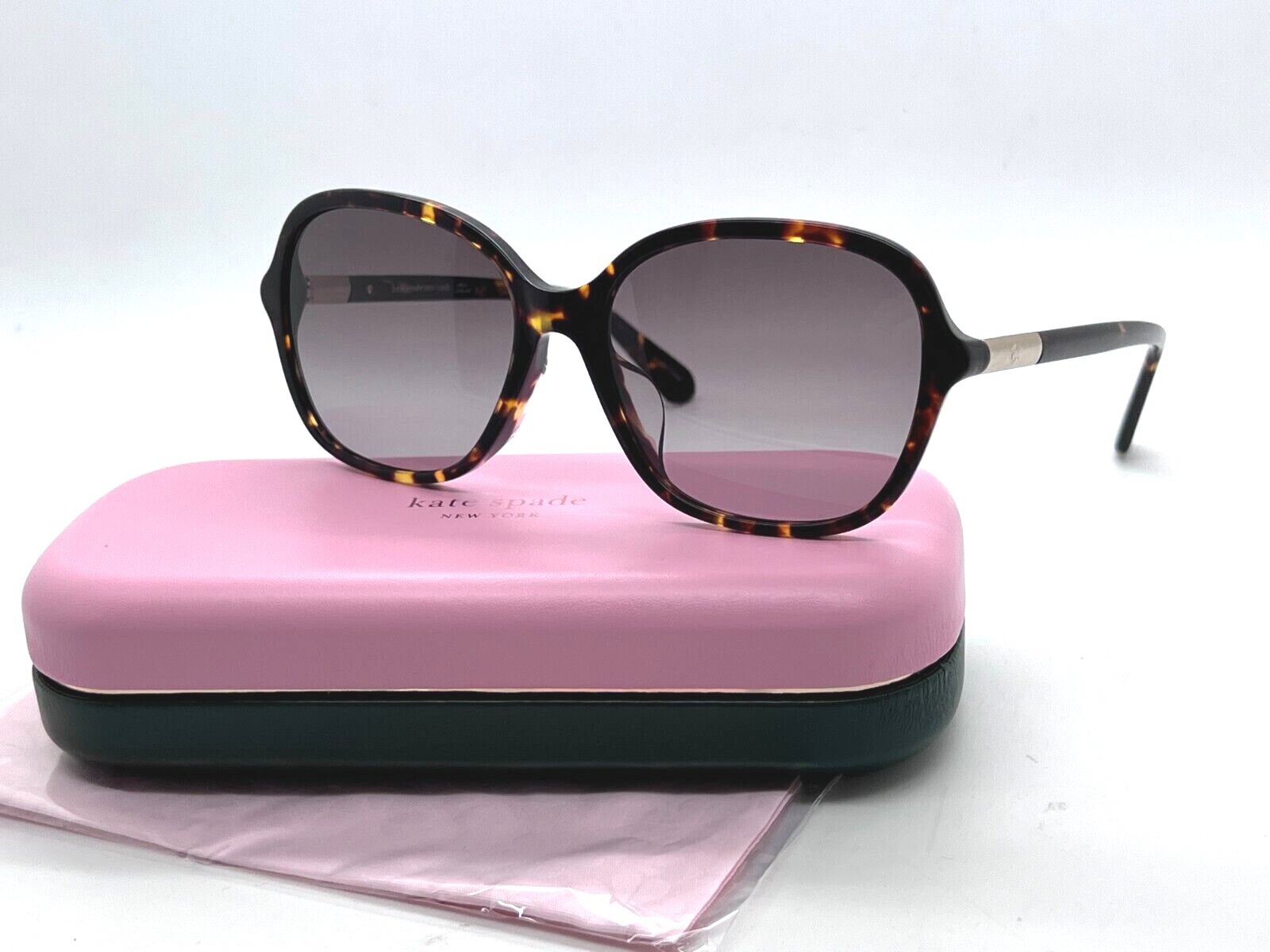 NEW KATE SPADE BRYLEE/F/S 086 DARK HAVANA Smoke Gradient Sunglasses  56-17-145MM | eBay