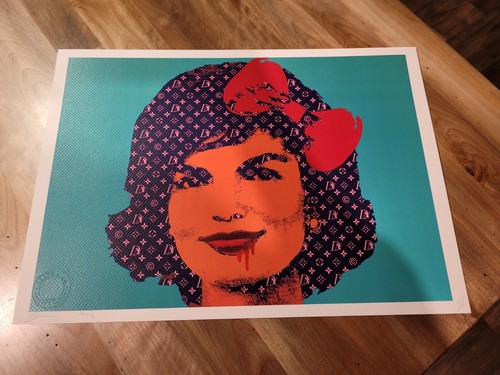 Death NYC 19x13 Signed Graffiti Pop Artist Rare. Jackie