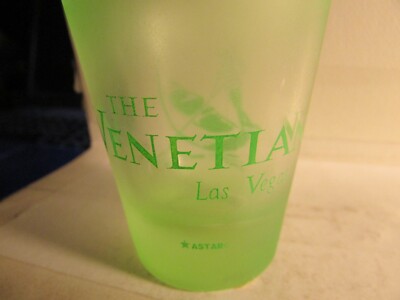 The Venetian Casino-Las Vegas-Standard Shotglass- Gondola scene- green tint-new