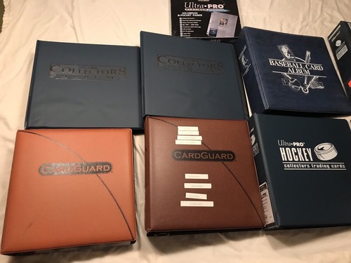 8 Used Sports Card Binders Plus Unopened Box Ultra Pro 9 Pocket Pages