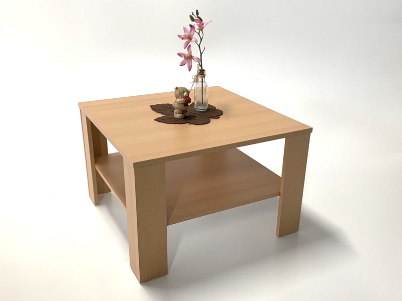 Couchtisch Beistelltisch Sofatisch Wohnzimmertisch Jan 67 X 67cm Buche Optik Neu