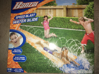 New Banzai Speed Blast Water Slide Summer Water Slip N Slide Outdoor Toy 16 Ft L